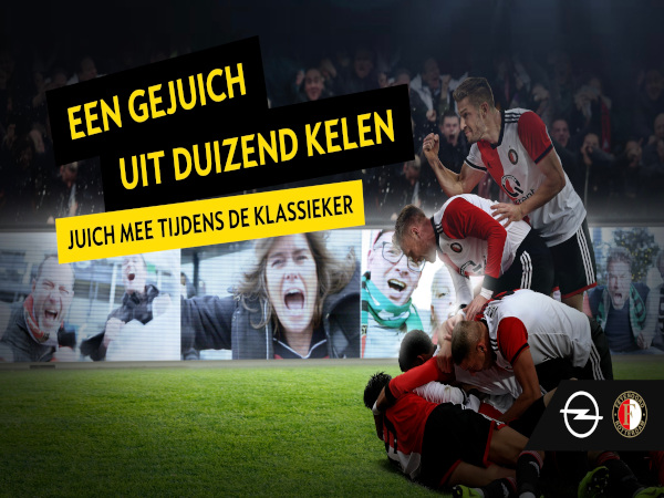 Feyenoord en Opel lanceren campagne Een gejuich uit duizend kelen