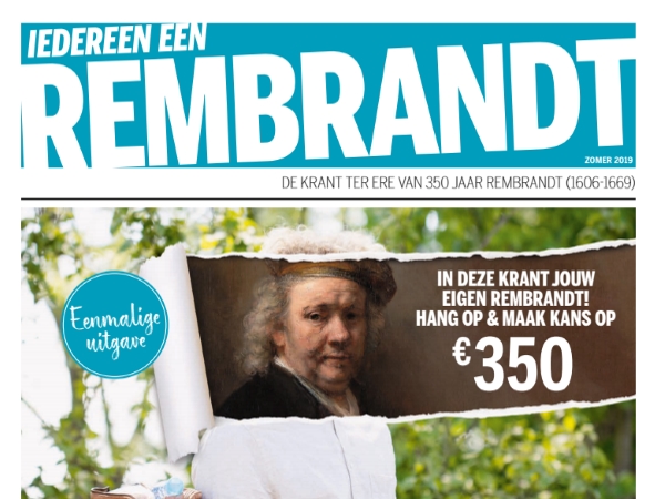 MPG. ontwikkelt crossmediacampagne rond Rembrandt 350 jaar