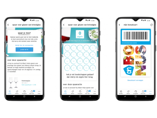 Albert Heijn laat klanten digitaal sparen via de app