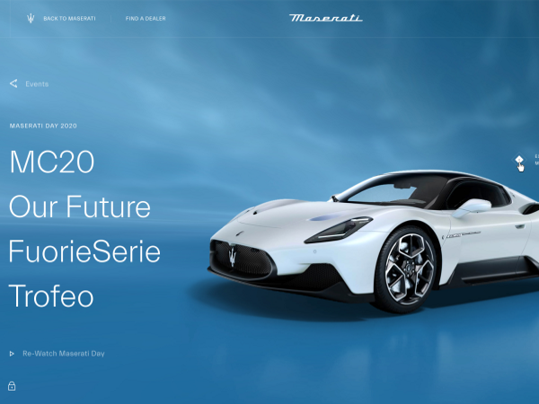 Maserati met digitale presentatie MC20 sportwagen dankzij RESN